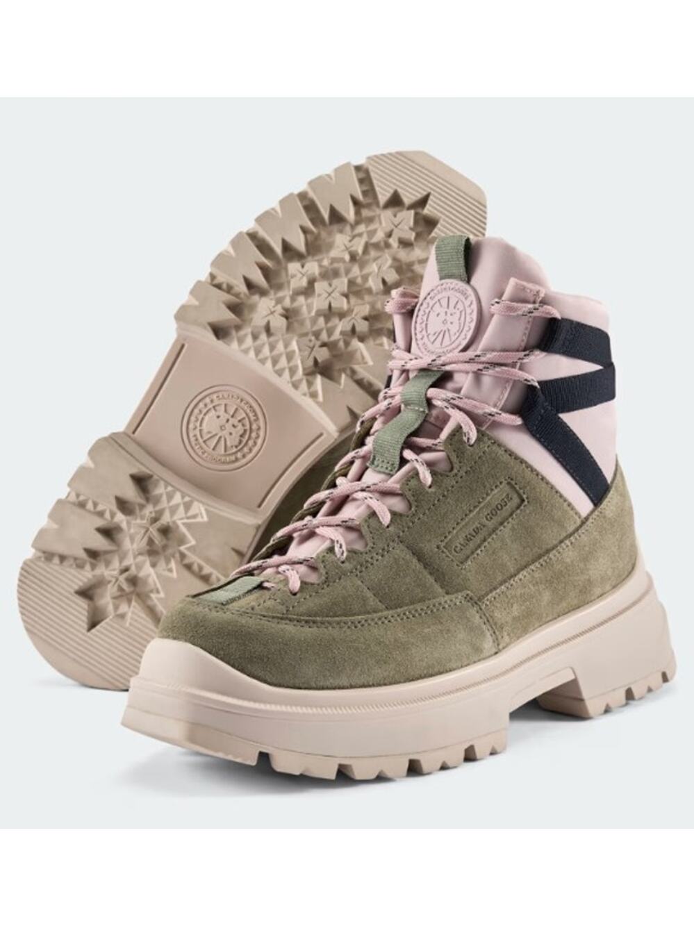 Canada Goose Womens Journey Lite Boots Sz 9 Lucent Rose Smokey Sage Winter Shoes